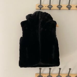 Fusalp Black Faux Fur Vest